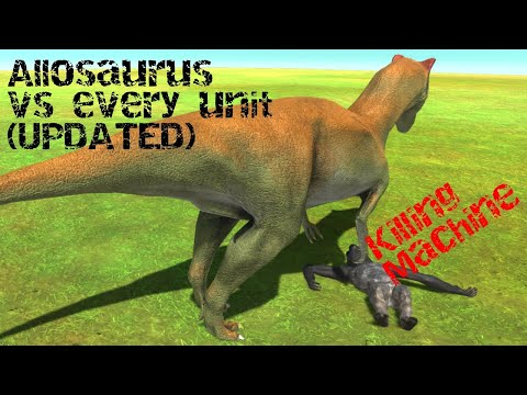 Allosaurus vs every unit |Animal Revolt Battle Simulator (UPDATED)