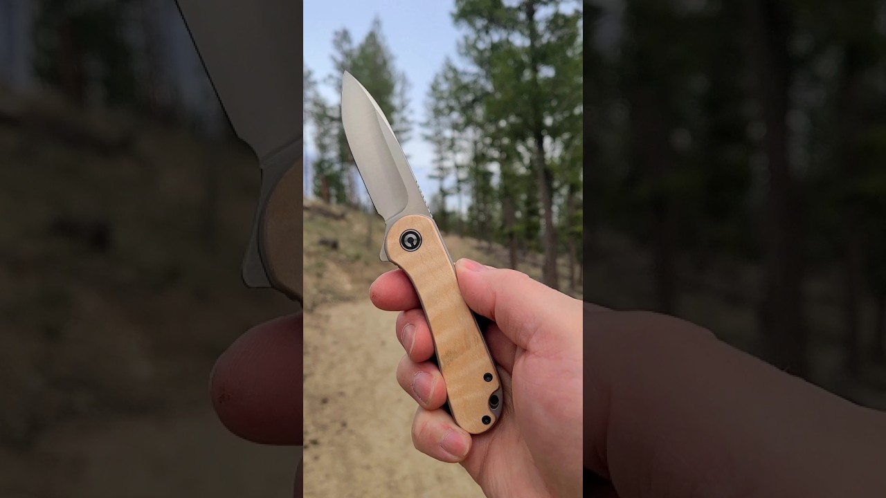 Civivi Elementum with custom curly maple scales.