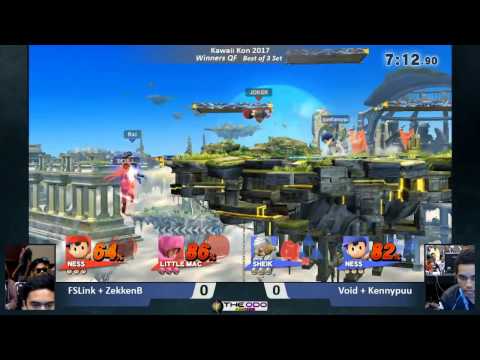 KKON17 Doubles: SSB Wii U - WQF - FSLink + ZekkenB vs VoiD + Kennypu