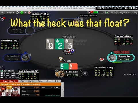 NL 500 ZOOM POKER ACTION -  What Was That Float?! :O
