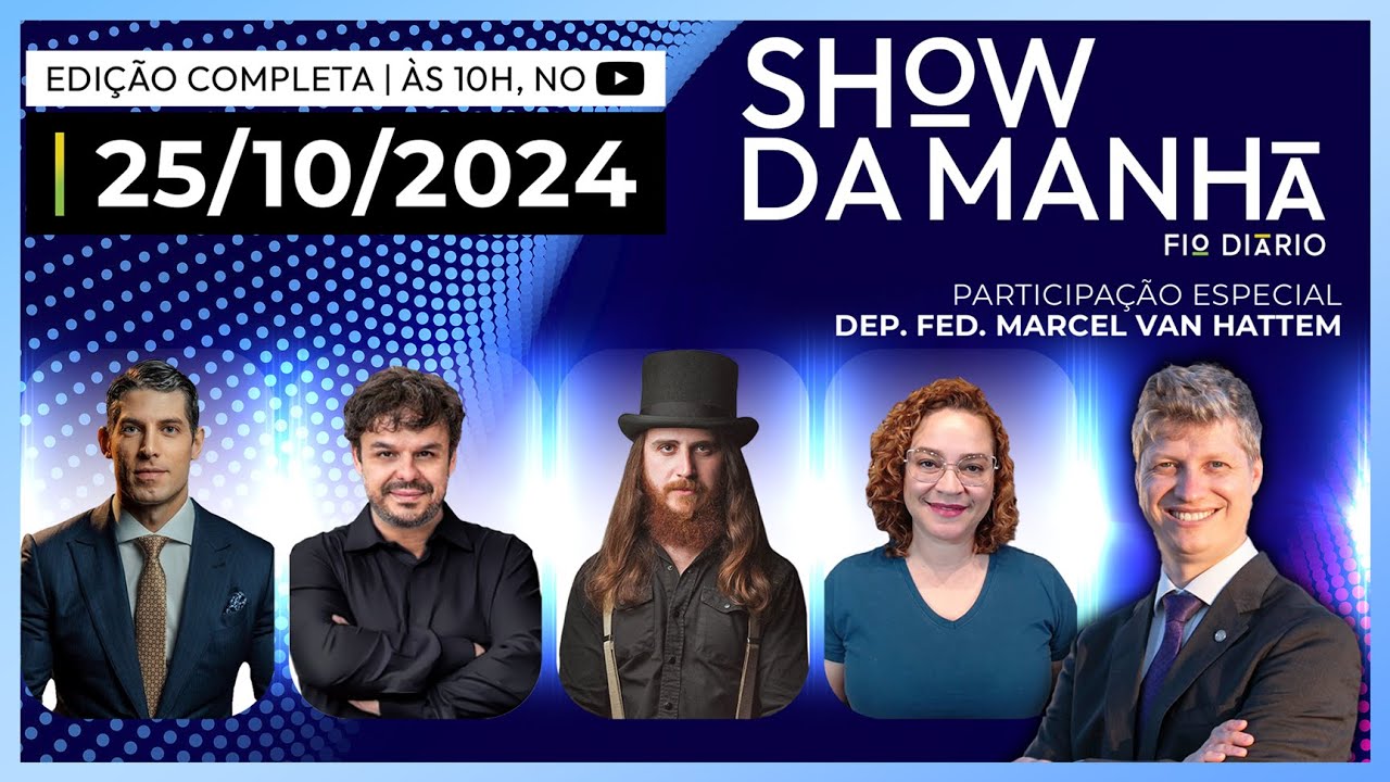 SHOW DA MANHÃ - MARCO ANTÔNIO COSTA, ADRILLES, RASTA, PAULA MARISA E MARCEL VAN HATTEM - 25/10/2024