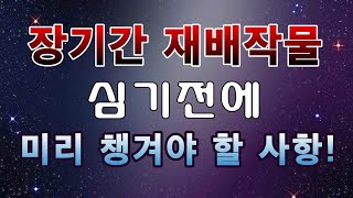 [텃밭농부.849]  장기간 재배작물 심기전부터 챙겨야 할 항목