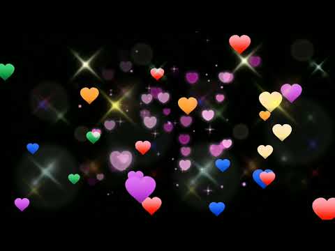 4K HD Floating Colourful Heart Background Template Effect !!💗💙💚💛🧡💜🖤@RS15220 #template