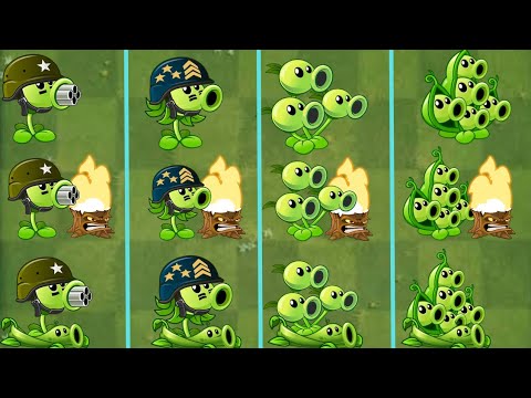PvZ 2 All Peas Power up Vs Level 10 Dark Ages Gargantuar