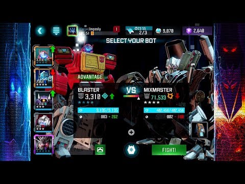 Blaster vs Mixmaster - RoK - Transformers: Forged to Fight