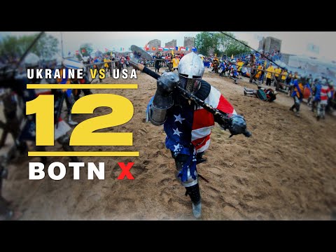 Buhurt Tech TV GoPro | BOTN X 12vs12 Ukraine vs USA 60fps