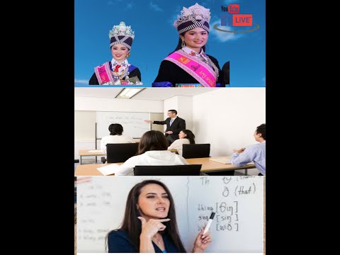 ##teachingEnglishonline ✍     Hmong Girl live on facebook to teaching English very Interesting