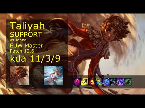 Rank 4 EUW Taliyah Support: Taliyah vs Janna