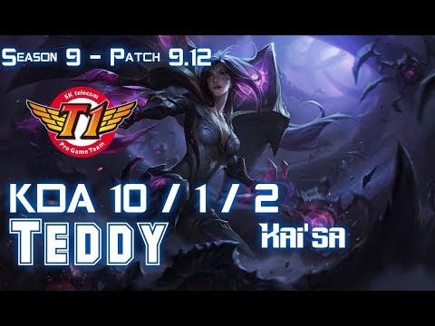 SKT T1 Teddy KAI'SA vs EZREAL ADC - Patch 9.12 KR Ranked