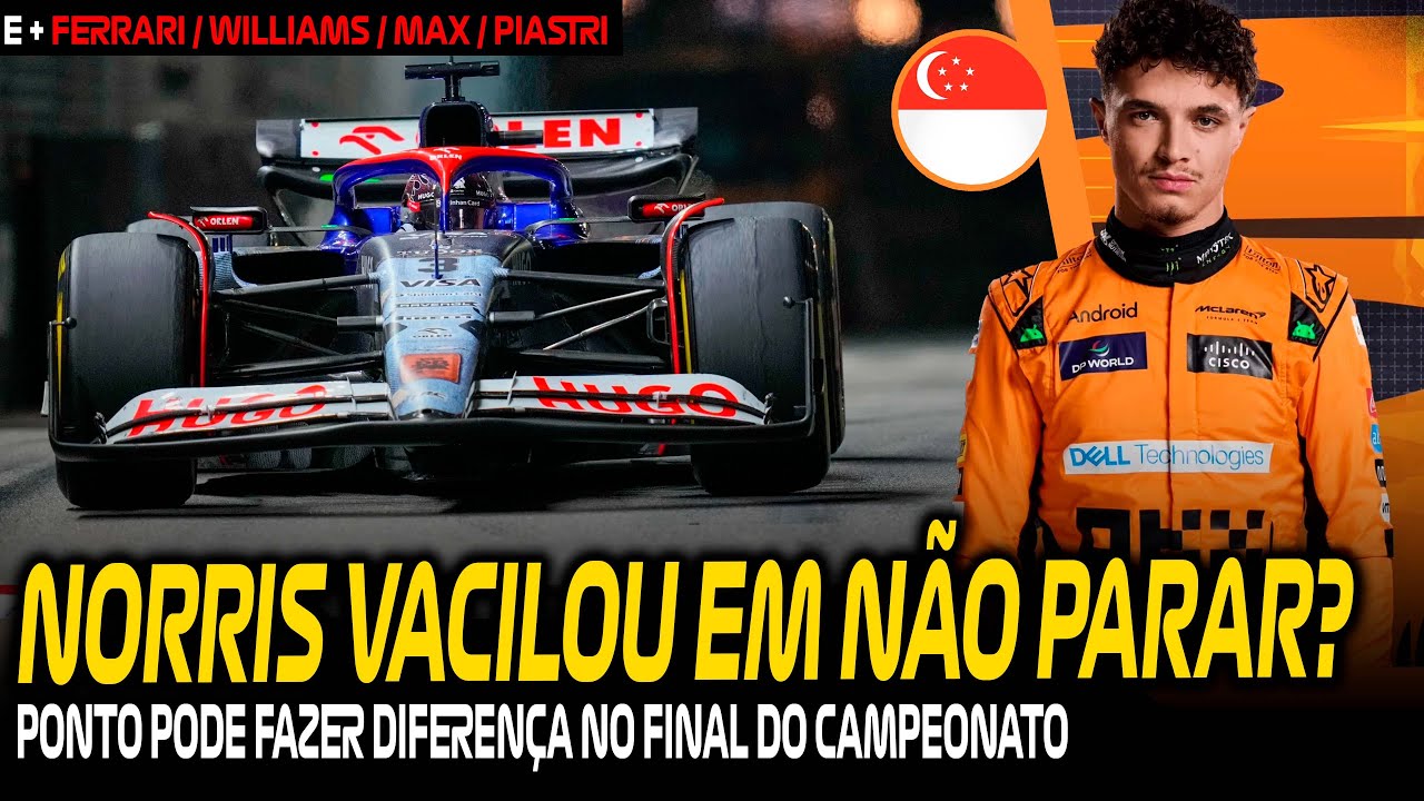 POR QUE NORRIS NÃO PAROU PARA TENTAR A VOLTA MAIS RÁPIDA? / FERRARI / PIASTRI / MAX / WILLIAMS