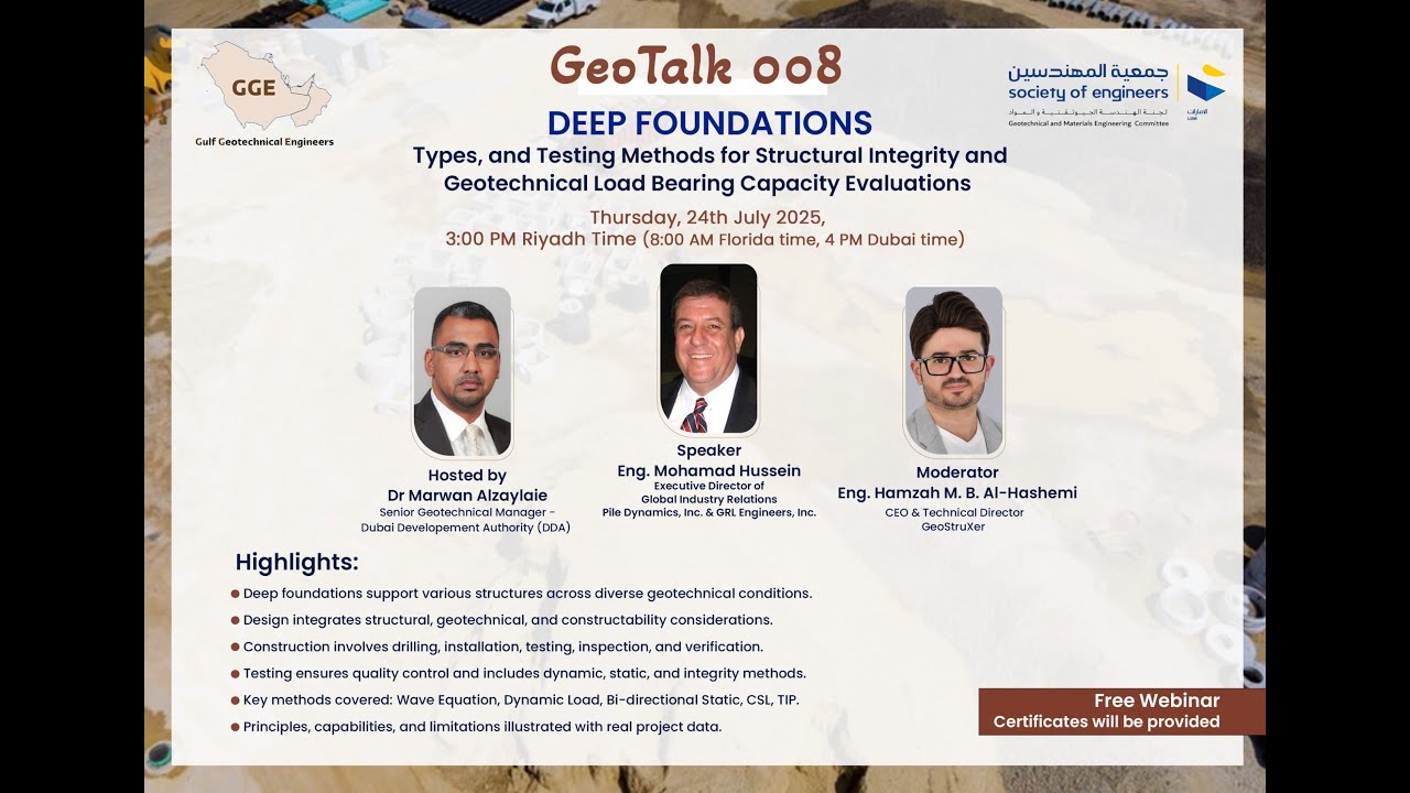 GeoTalk 8 Deep Foundations Types and Testing Methods