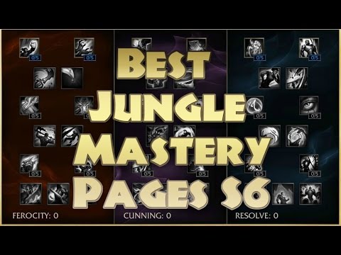 Best Jungle Mastery Pages S6 | Tank, Ad and Ap Jungle Mastery Pages