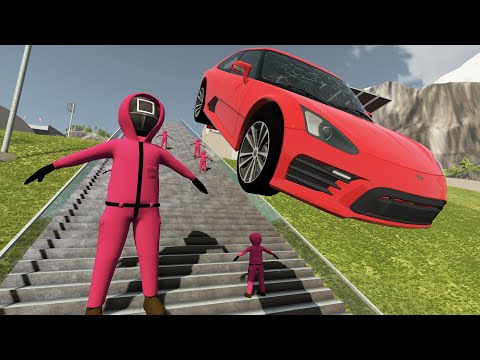 Squid game Vs Beamng Drive Crazy Crash path1