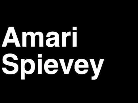 How to Pronounce Amari Spievey Detroit Lions NFL Football Touchdown TD Tackle Hit Yard Run