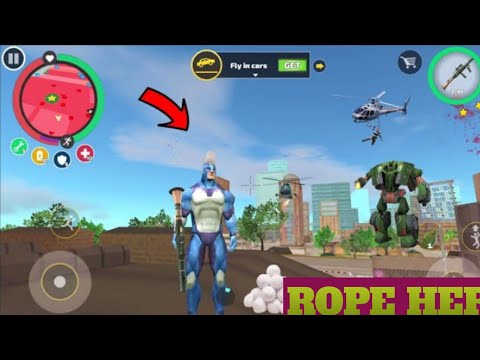 Rope Hero Vice Town - (Rope Hero Fight Army Base) Monster Truck Stuck in Cave - Android Gameplay HD