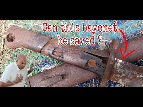 Rusty Antique Bayonet Refurbish - Belgian M1924 Short #bayonet #refurbished #restoration