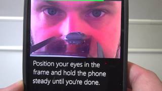 Обзор Microsoft Lumia 950 XL - Windows Hello - вход пользователя по распознаванию глаз Iris