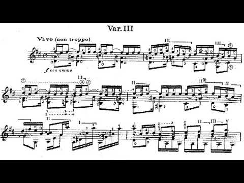 Alexandre Tansman: Variations on a Scriabin Theme, for guitar (Score video)