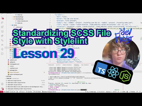Lesson 29. Standardizing SCSS File Style with Stylelint (TypeScript, Node.js, React)