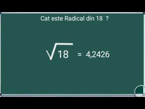 Cat este Radical din 18 ? Exemple exercitii matematica numere radicali numere