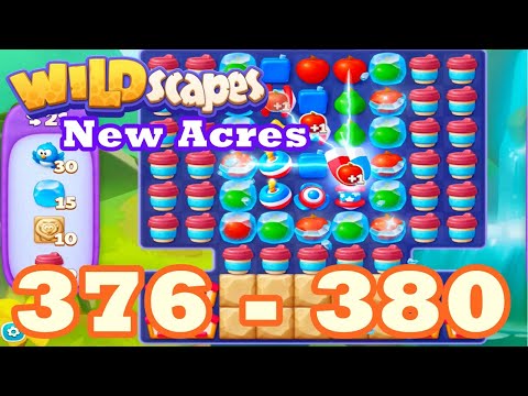 Wildscapes: New Acres Level 376 - 380 HD Gameplay | 3 match puzzle | android | 377 | 378 | 379 | IOS