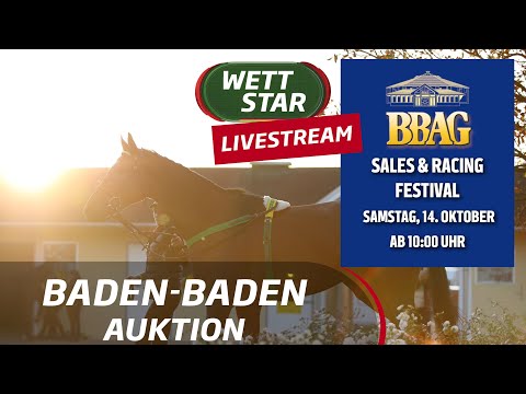 Livestream 14.10. BBAG Auktion Sales and Racing Festival Samstag