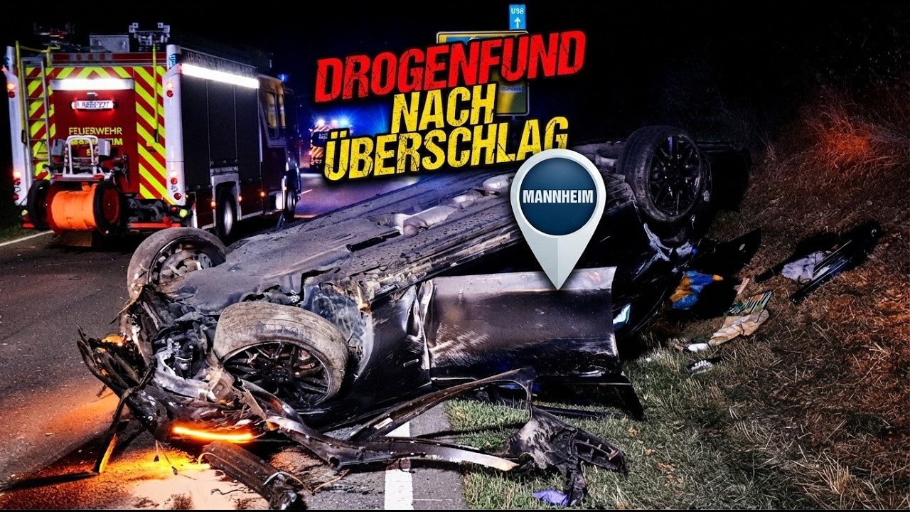 Mercedes überschlägt sich in Mannheim – Polizei findet Drogen und Schreckschusswaffe