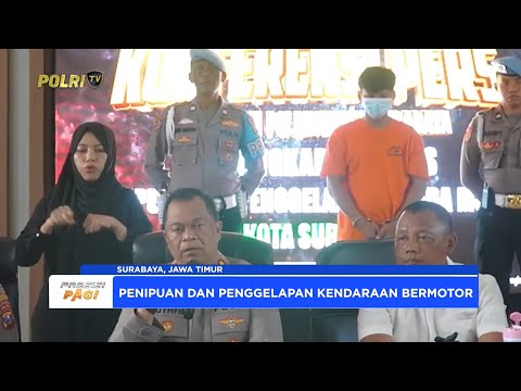 POLRESTABES SURABAYA UNGKAP KASUS PENIPUAN DAN PENGGELAPAN KENDARAAN BERMOTOR