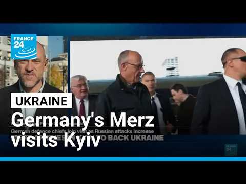 Germany's Merz visits Kyiv as Russia steps up attacks on Ukrainian cities