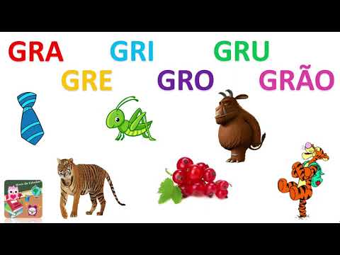 Sílabas Complexas GR | Gra - Gre - Gri - Gro - Gru - Grão | Vídeos Educativos | Hora de Estudar