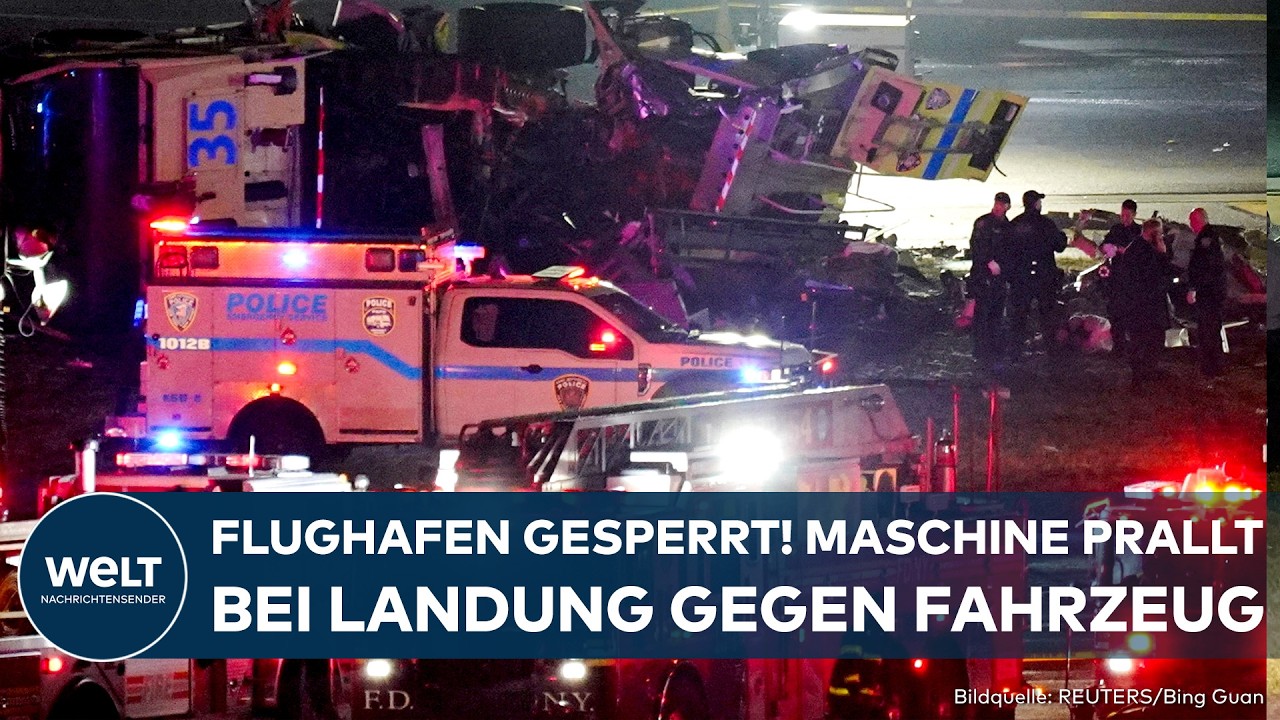 NEW YORK: Crash am LaGuardia-Flughafen! Air-Canada-Flugzeug kollidiert mit Fahrzeug