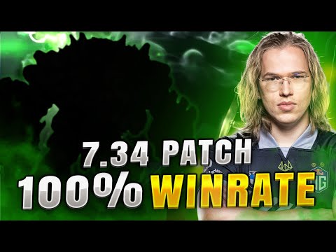 Topson spamming THIS Hero on New 7.34b Patch - 100% Winrate