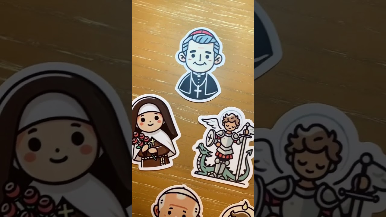 Now in the Etsy shop ✨ #stickershop #catholicsaints #catholicchurch #romancatholic