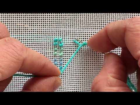 French Knot vs. Colonial Knot Needlepoint Stitches