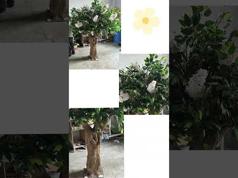 Artificial Ficus with Flower Tree