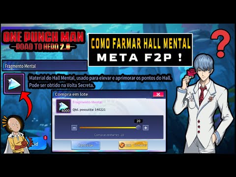 One Punch Man Road to Hero 2.0 Hall Mental Metal Como Farmar Aumente 10 % Com Bençao Mask