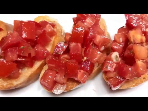 البروسكيتا الإيطالية الأصلية 🍅 وصفة الطهاة الإيطاليين سهلة وفي 10 دقائق مع الشيف شكري