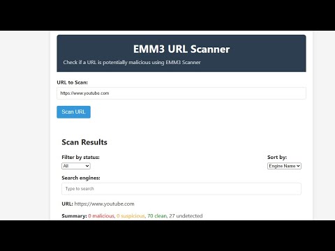 Emm3 URL Scanner Demo Video