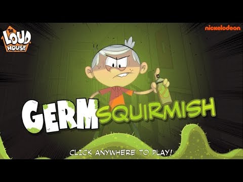 The Loud House - Germ Squirmish - Lincoln is a Germaphobe [Cartoon Network Games] Video