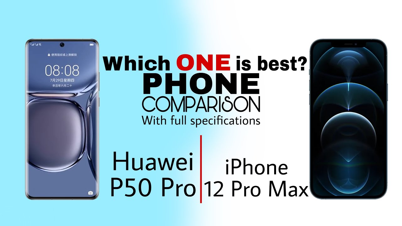 Huawei P50 Pro vs iPhone 12 Pro Max Full Comparison | Full Specification | Which one is best 🏆