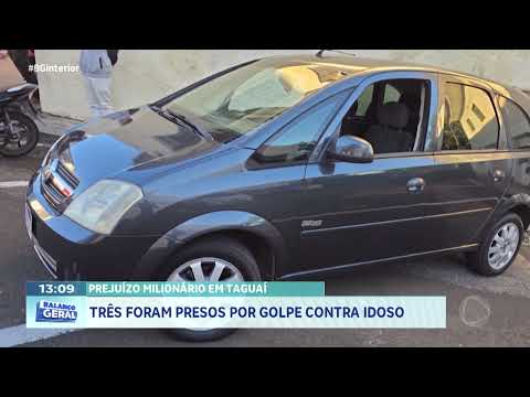 Prejuízo milionário em Taguaí: três pessoas foram presos por golpe contra idoso