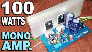 100 Watts Mono Audio Amplifier Board DIY  2SC5200 X2Transistor ( Hindi Electronics ) ELECTRO INDIA