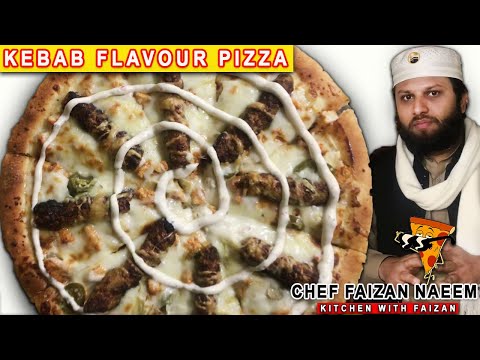 Kebab Pizza | How To Make Kebab Pizza | Pizza Recipe | Chef Faizan Naeem | Kitchen With Faizan