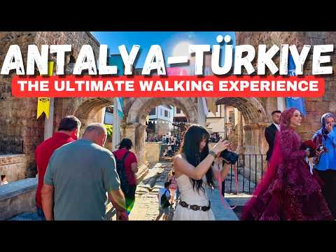 ANTALYA TURKEY Walking Tour 🇹🇷 2025 – Discover the City in 4K Real Audio