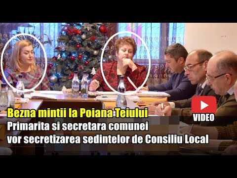 Bezna minții la Poiana Teiului- primărița și secretara comunei vor secretizarea ședințelor