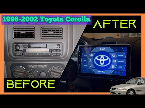 How to install 10” single din adjustable android radio (1998-2002 Toyota Corolla)