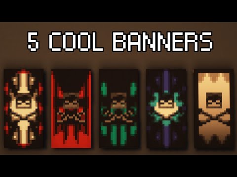 Minecraft : 5 Cool Banner Designs #14 | Tutorial