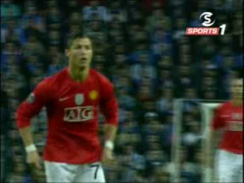 Manchester United VS FC Porto Ronaldo 6' Goal 1-0 The Real video of 15/04/09