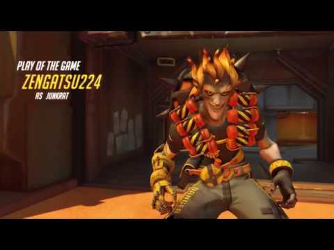 zengatsu224's highlight (Junkrat never gives up! even on low health)