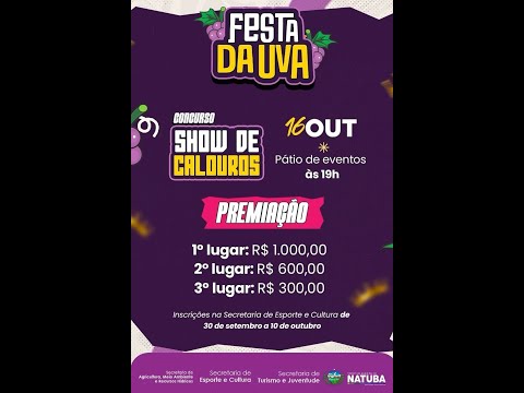 8ªFESTA DA UVA - NATUBA PB ATRAÇÕES:ALINNE REIS E REY VAQUEIRO